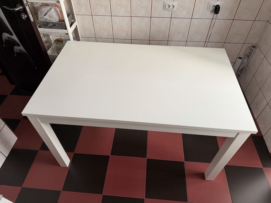 Masă extensibilă IKEA LANEBERG albă 130/190x80 cm