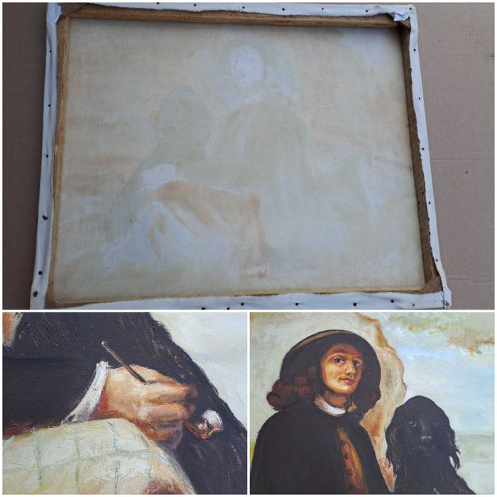 tablou pictura reproducere Gustave Courbet David Teniers Rubens Becque