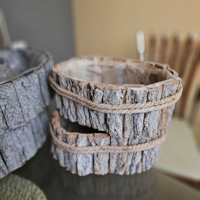 Дървени съдове кошници