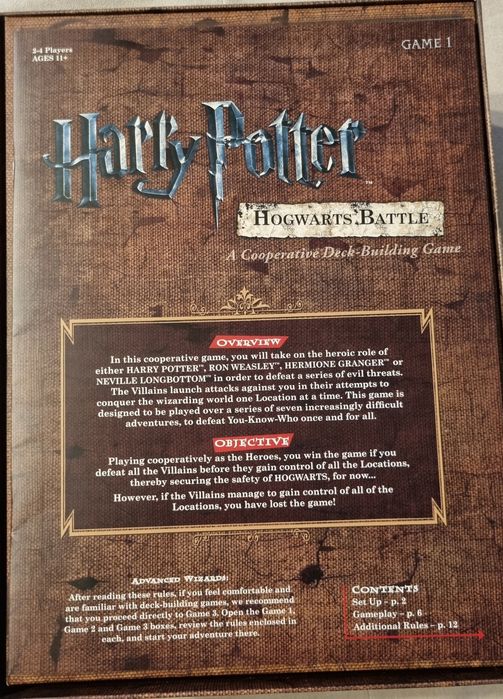 Настолна игра Harry Potter Hogwards battle