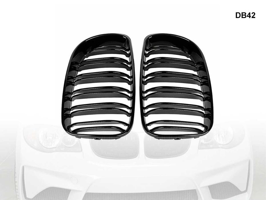 Grila dubla Negru lucios Grile BMW 1 E87 2007- 2011 BMW E87 Facelift