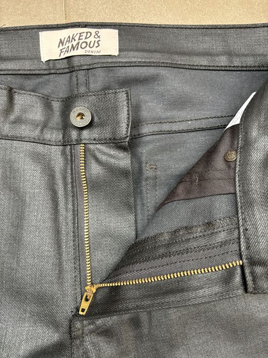 Naked & Famous Denim – Black Waxed Jeans