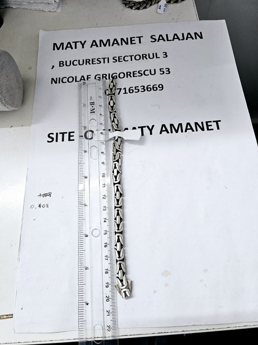 Vand bratara din argint 925 34.9 g cod 267