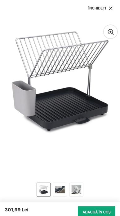 Scurgător de vase Joseph Joseph Y-Rack
- cu două nivele, din oțel inox