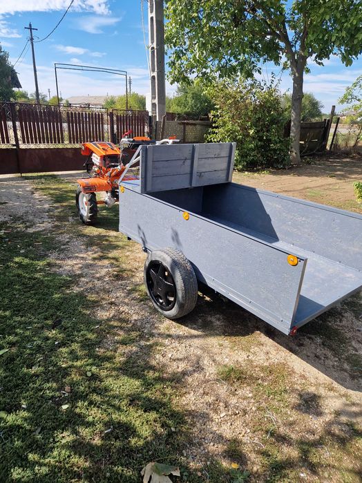 Ruris 118ks cp motocultor plus remorca cu frana