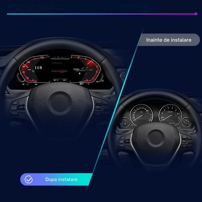 Ceasuri de Bord Digitale, Full HD, Compatibil seriile E/F, Plug&Play