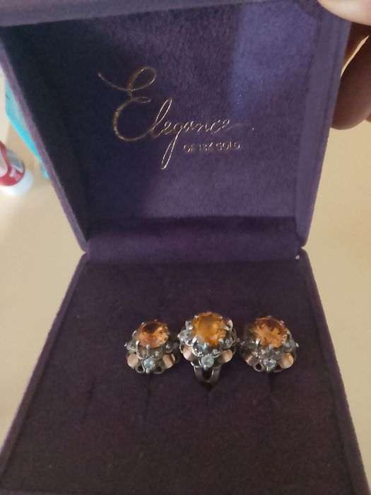 Набор  ЗОЛОТО с серебром 925