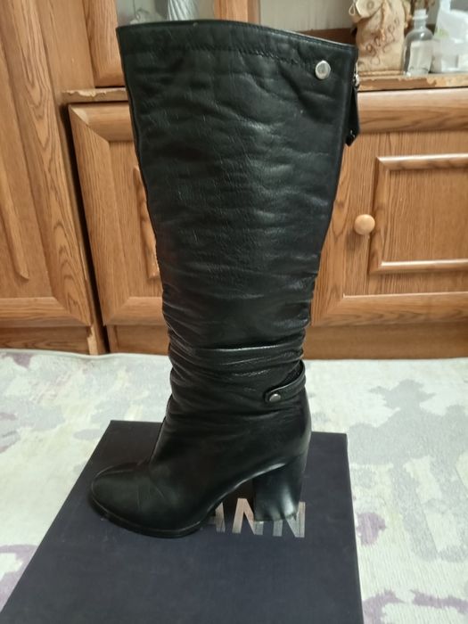 Сапоги кожаные зимние.