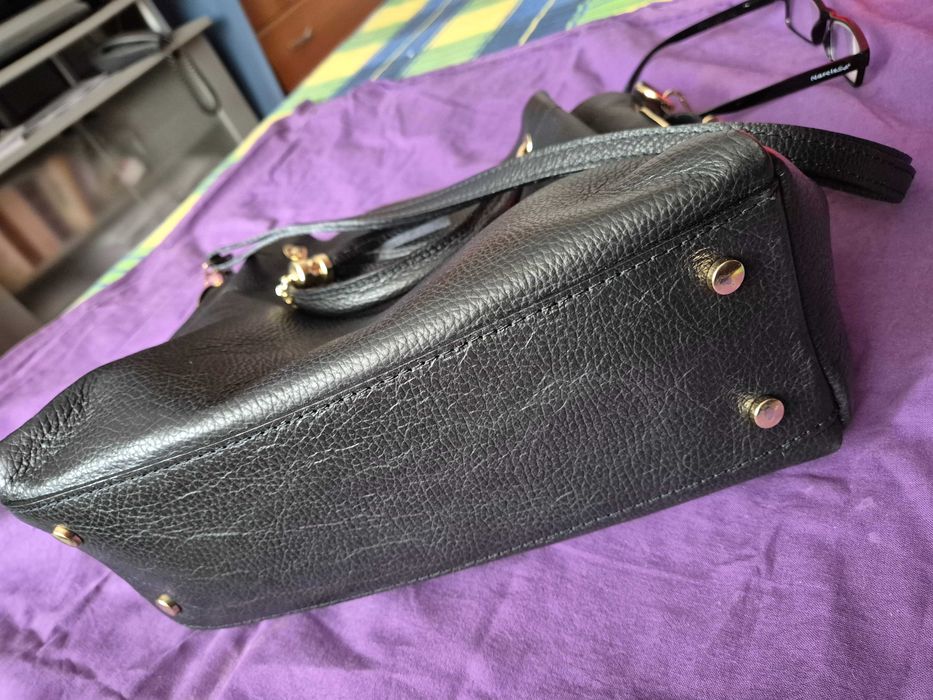 Geanta dama, piele naturala, produsa in Italia, noua