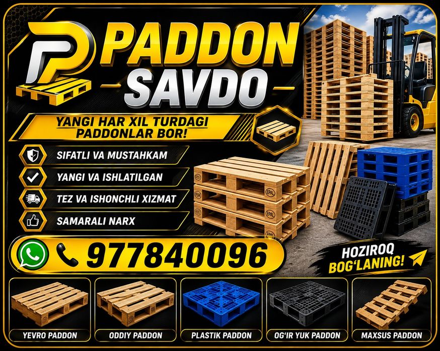 Paddonlar bor har hil razmerda
