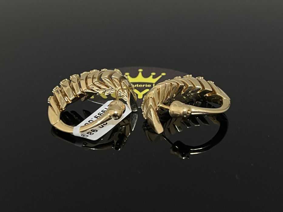 Bijuteria Royal CB : Cercei dama aur 18K 20,98gr Diamante naturale