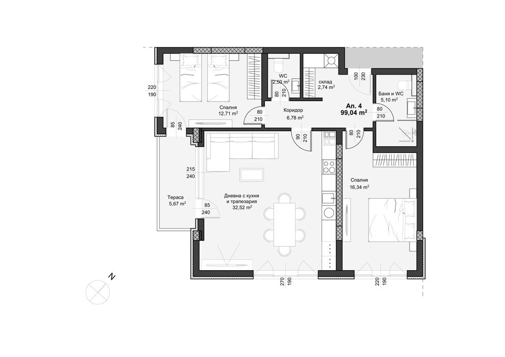 Продава се Двустаен апартамент в Пловдив, Христо Смирненски - 114 кв.м за 1250 €/кв.м - Снимка #1