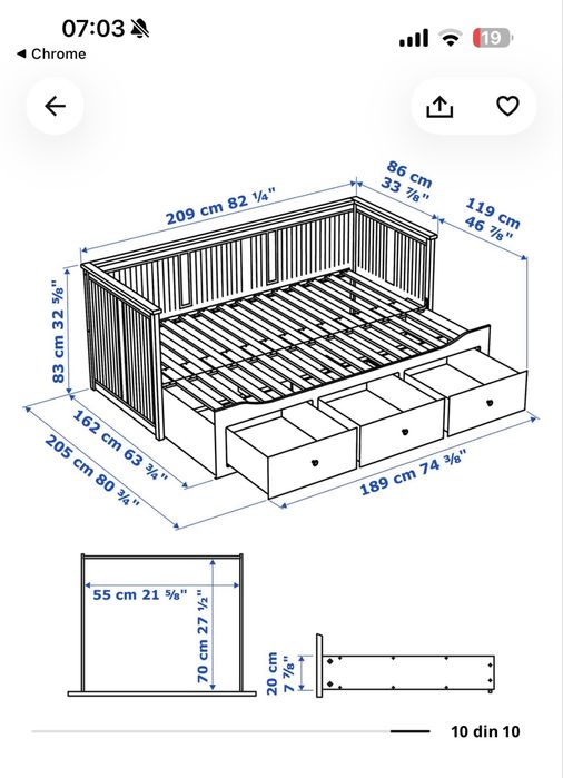 2 Divane  HEMNES IKEA include cele 2 saltele fiecare, bine intretinute