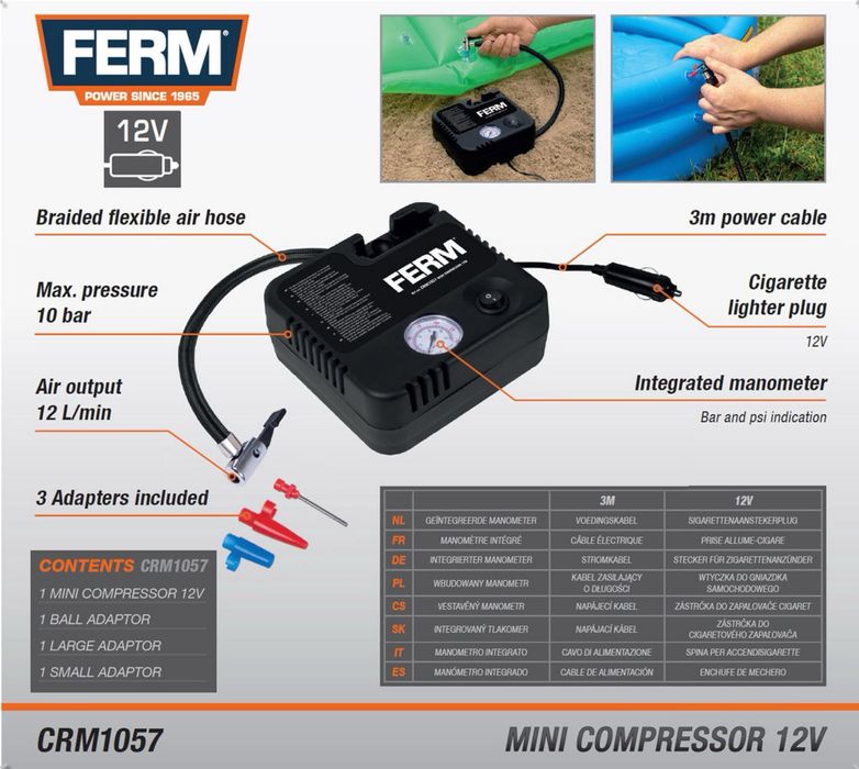 Компресор за гуми FERM