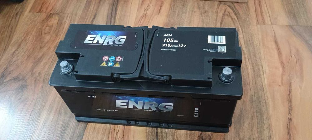 Акумулатор ENRG AGM 12V 105Ah 910A R+