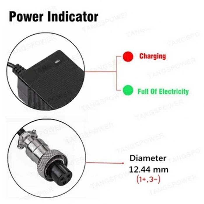Incarcator 42V 2A mufa GX16 3 pini pentru trotineta electrica Motus PRO 8.5 / PRO 8.5 Lite / Techlife X5