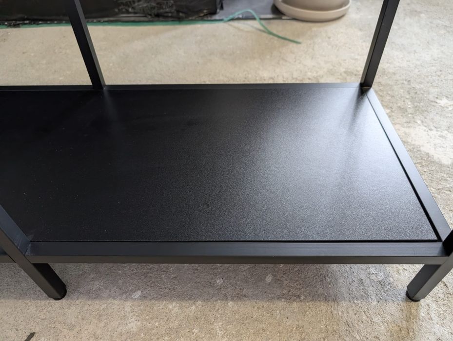 IKEA VITTSJÖ Etajeră 100×93 cm, negru-maro/sticlă