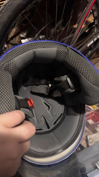 Шлем синий, для мопеда, электро скутера