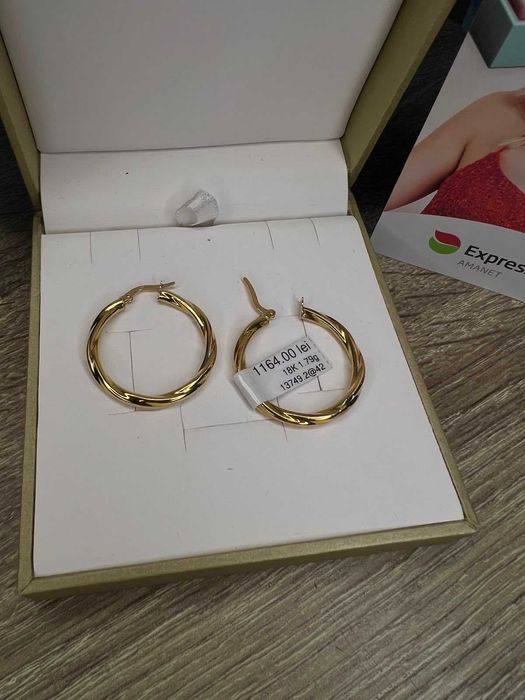 (AG42) Cercei Aur 18K 1.76g *Garantie 2 Ani*B:13749.2