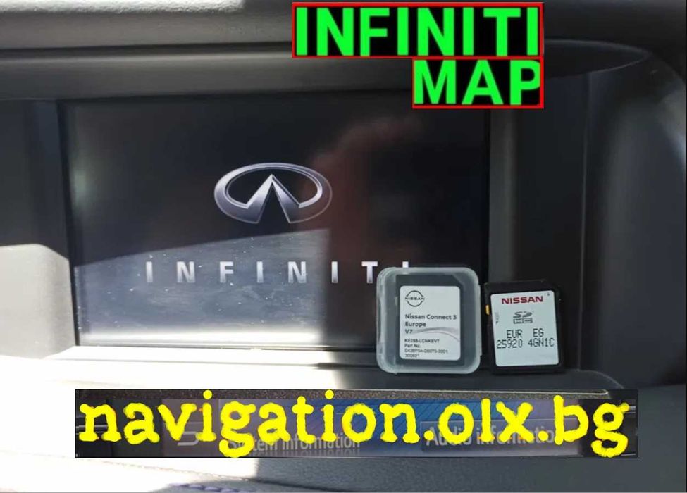 2020 SD картa ъпдейт Инфинити Infiniti in touch GEN 5 Европа Турция BG