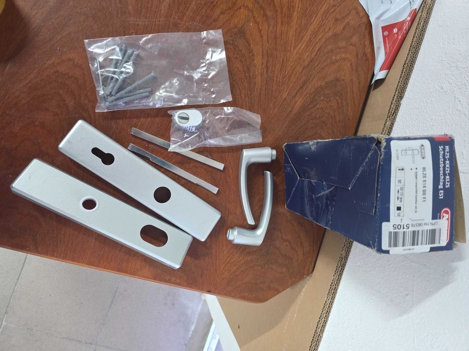 2 buc Manere Cu Sild Usa Intrare Abus 72/250 Mm, Pentru Cilindru, Argintiu Galben