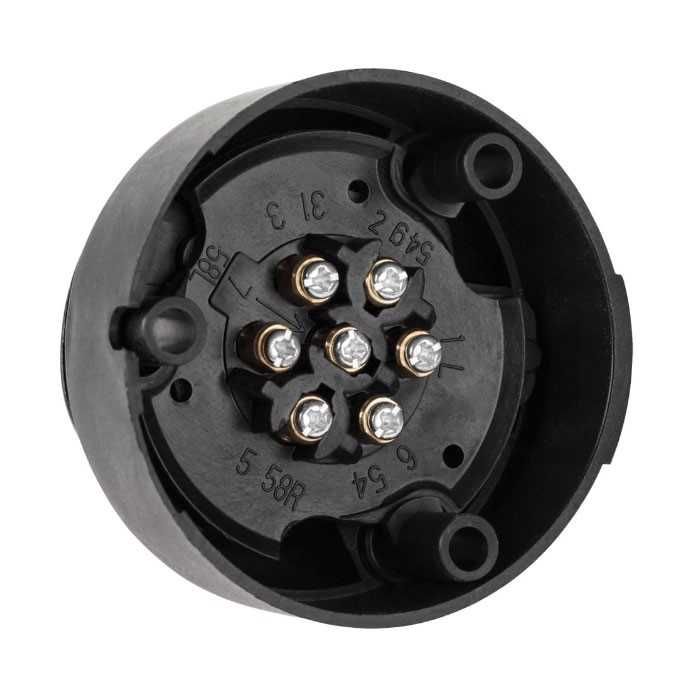 Букса за ремарке Automat-пластмасова, 7 PIN, 12V