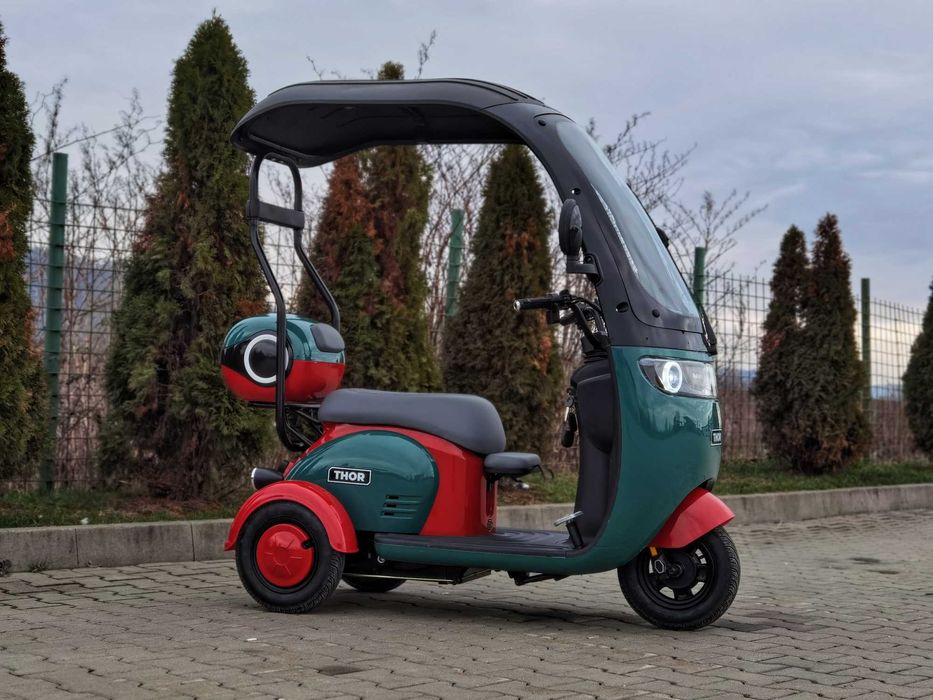 Triciclu electric THOR ELEGANCE tuk tuk 1000W nou  Agramix