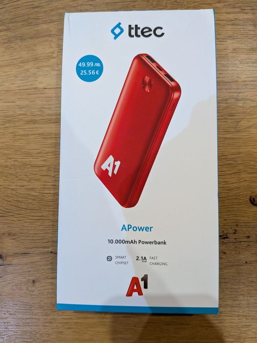 Powerbank ttec mode A1 APower - 10000 mAh НОВА