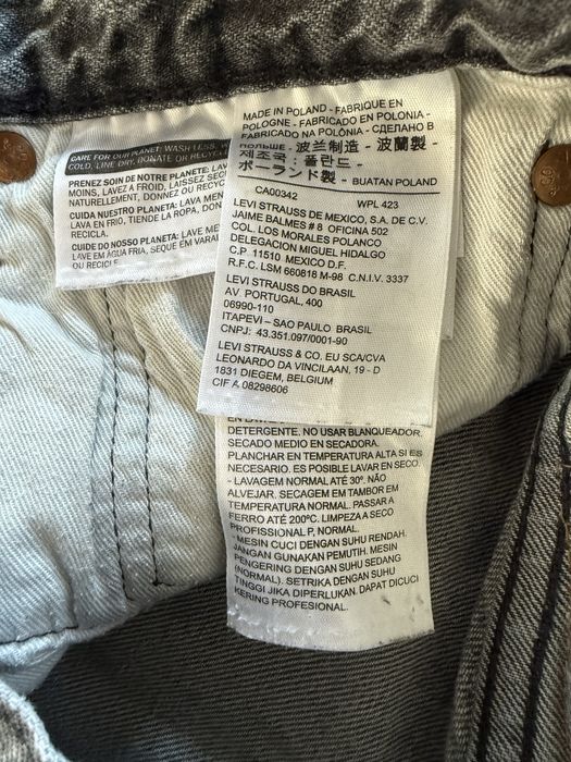 Blugi LEVIS 501 Gri Barbati | Marime 32 x 32 (Talie 83 cm)