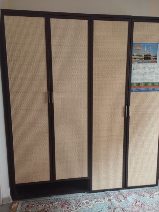 Шкаф платяной фасад плетенка