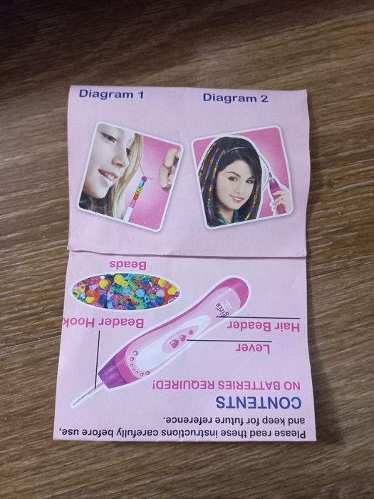 Набор для девочек для плетения косичек с бусинами