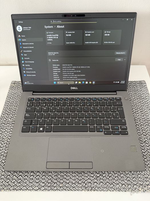 Laptop Dell Latitude 7390 i7-8650U, 16Gb RAM, 256/512Gb SSD Nvme