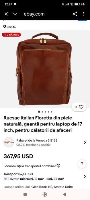 Rucsac piele culoare deosebita