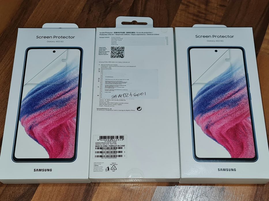 Folie silicon full cover originala Samsung Galaxy A53 5G A536 2 bucati