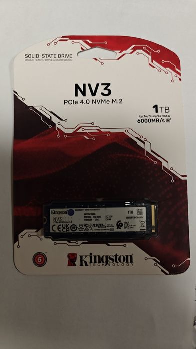 Чисто НОВ Kingston NV3 1TB (Gen 4) – 6000 MB/s! За PC, Лаптоп и PS5
