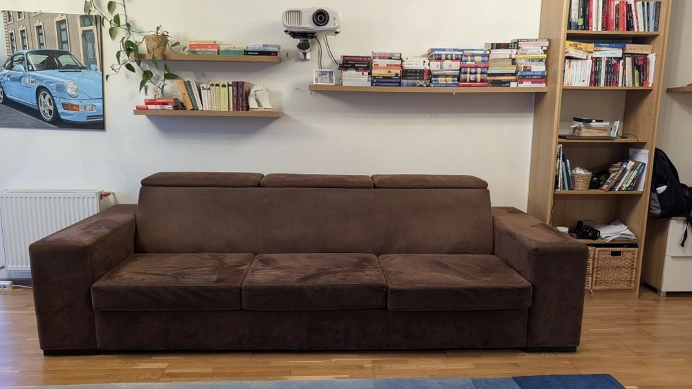 Canapea Fixă Alcantara Maro