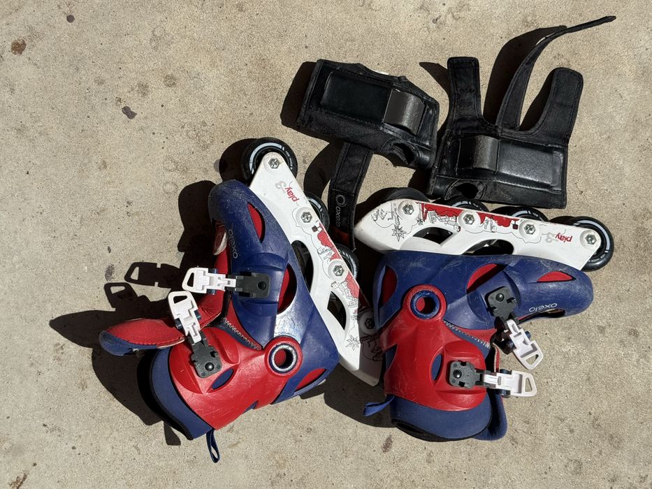 Ролери oxelo 30-32 номер + протектори за китки и ръце