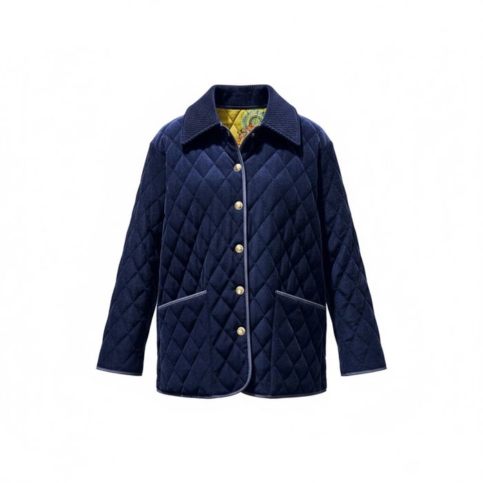 Бархатная стегенная куртка женская