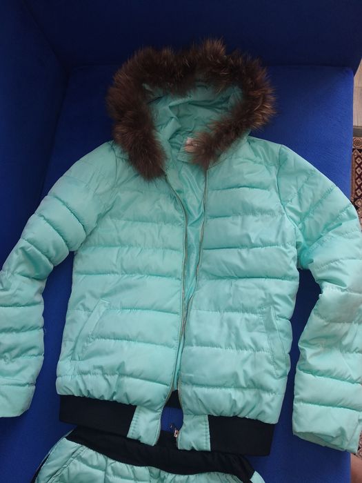 Зимний костюм бирюзовый
