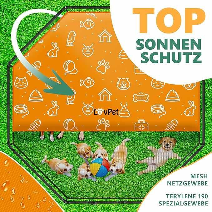 Кошара за игра на открито LovPet puppy, ​​кошара за животни XXL 8 Решетки Всяка 80 x 80 см