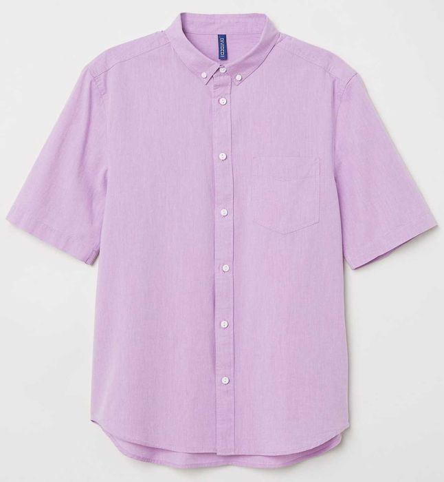 H&M 6 camasi maneca scurta 100% bumbac mar.M, talie=105, noi, eticheta