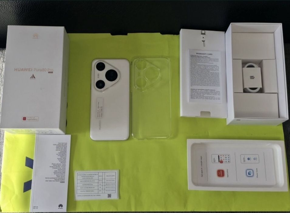 ЧИСТО НОВ 512GB Huawei Pura 80 Pro Гаранция Yettel 2029г. White | Бял