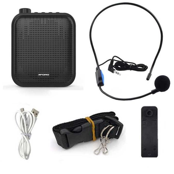 Amplificator de voce,difuzor 12 W, 1200 mAh, cu microfon cu fir ,nou