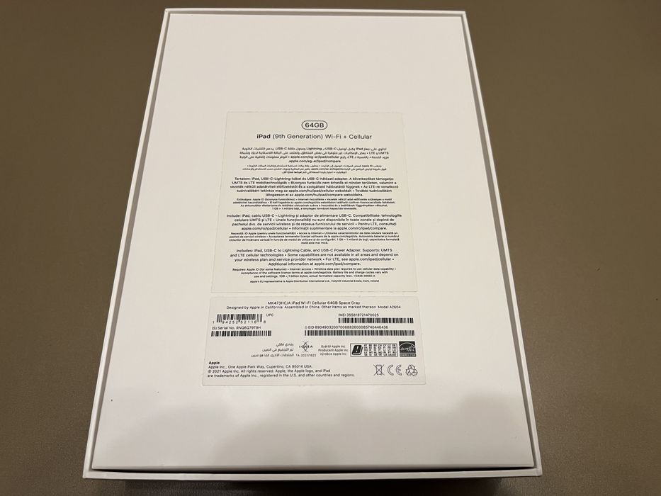 IPad Wi-Fi Cellular 64GB Space Gray (9th Generation)