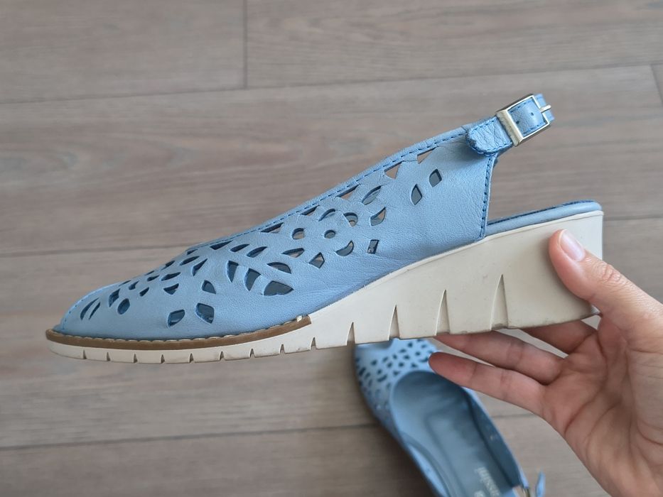 Sandale Otter bleu piele naturală