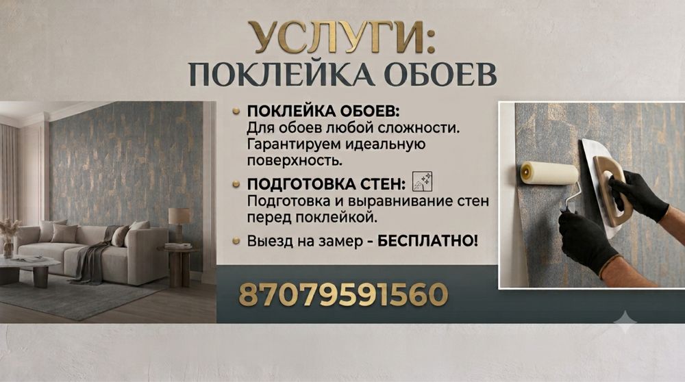 ПОКЛЕЙКА ОБОЕВ «быстро и качественно»
