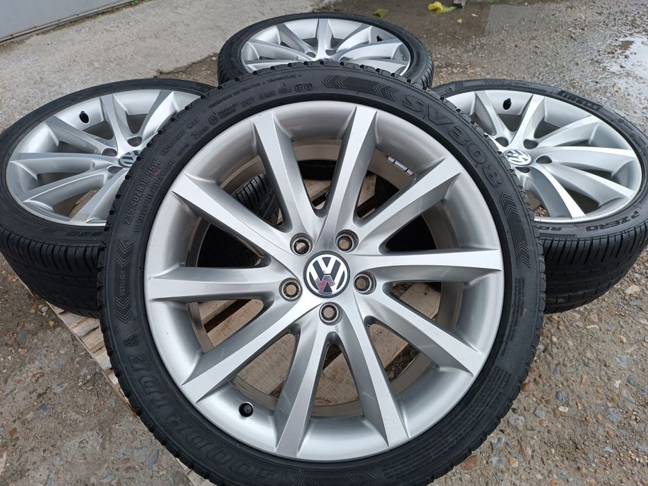 Лети джанти 18ки 5х112 VW + летни гуми 235/40/18