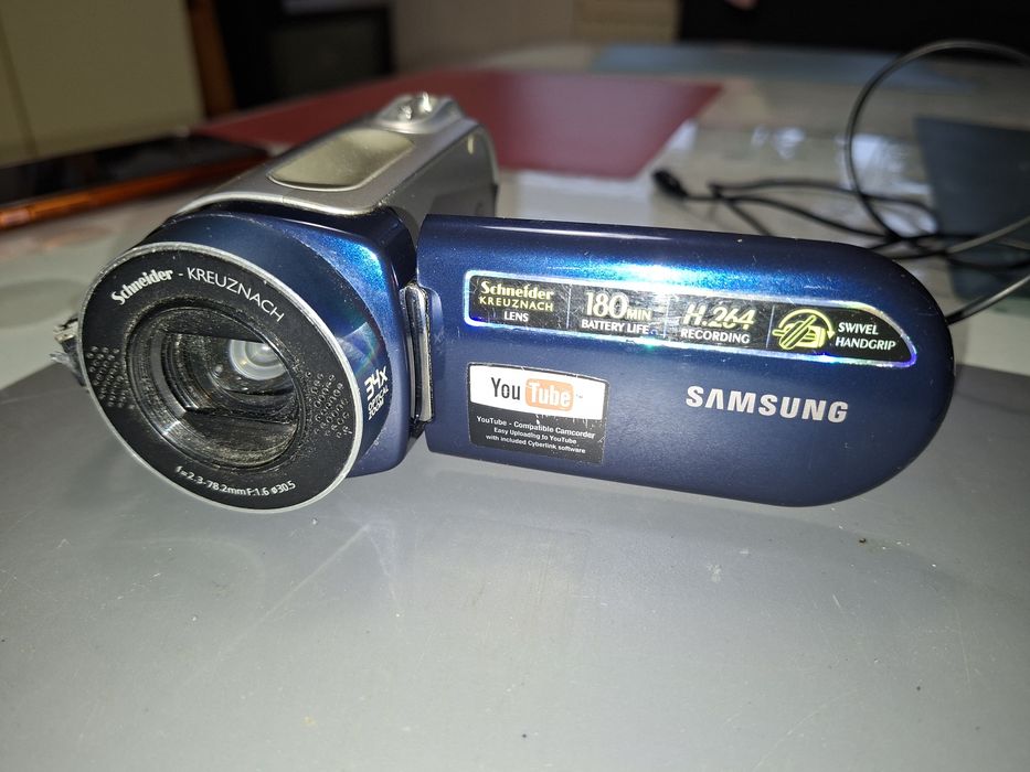Samsung VP-MX20,  camcorder card SD, baterie bună,  încărcător