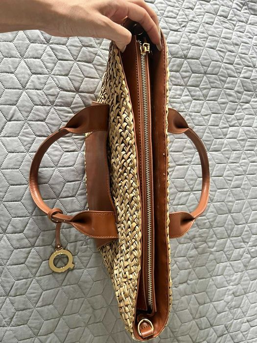 Голяма кафява чанта и лятна кошница 2 модела