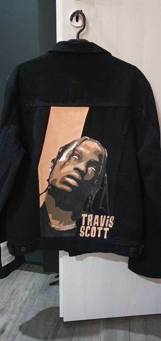 Geaca denim custom Asos  - custom made Travis Scott